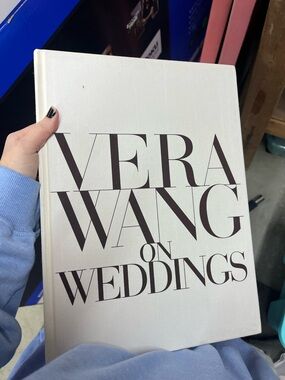 Vera Wang Ivory Hardcover Wedding Inspiration Book with Black Typography